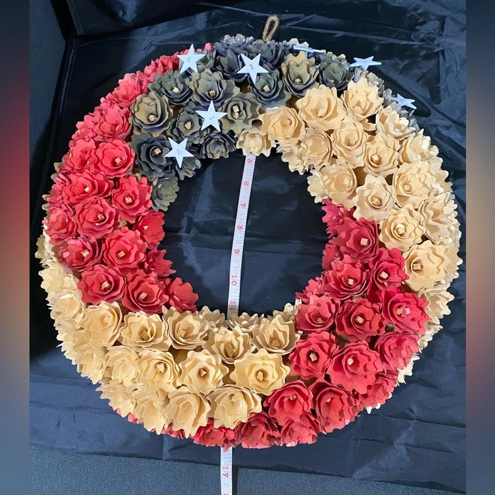 Handmade Sola Wood Wreath with Jute Hanging Rope